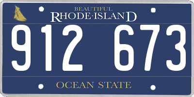 RI license plate 912673