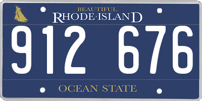 RI license plate 912676