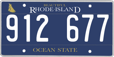 RI license plate 912677