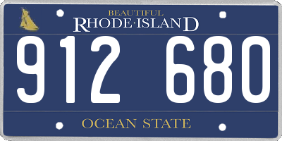 RI license plate 912680