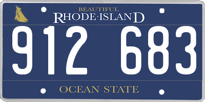 RI license plate 912683