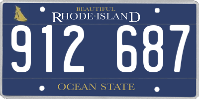 RI license plate 912687