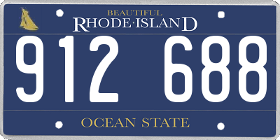 RI license plate 912688