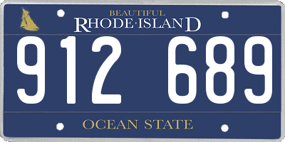RI license plate 912689