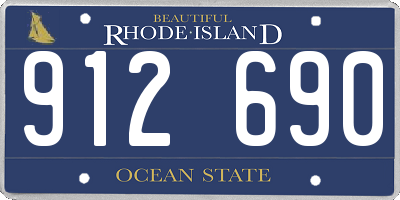 RI license plate 912690