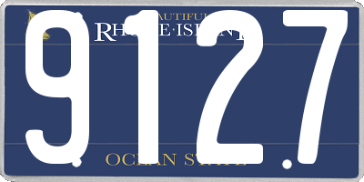 RI license plate 9127