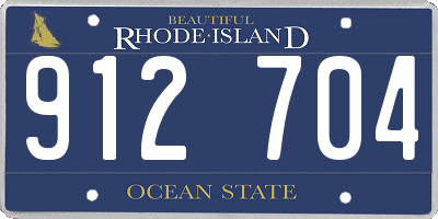 RI license plate 912704