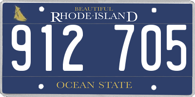 RI license plate 912705
