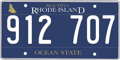 RI license plate 912707