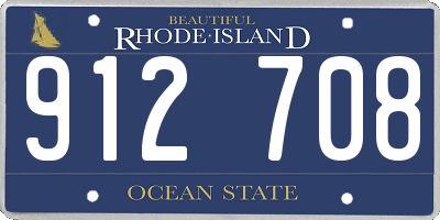 RI license plate 912708