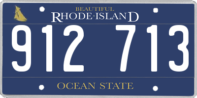 RI license plate 912713