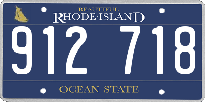 RI license plate 912718