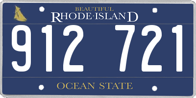 RI license plate 912721