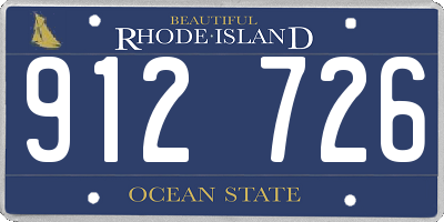 RI license plate 912726