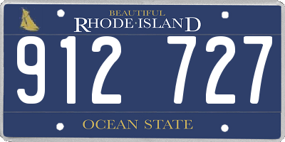 RI license plate 912727