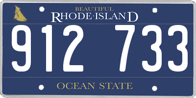 RI license plate 912733