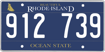 RI license plate 912739