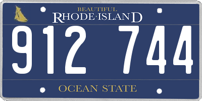 RI license plate 912744