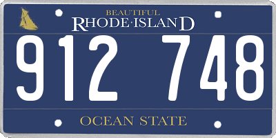 RI license plate 912748