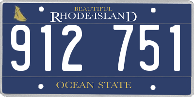 RI license plate 912751