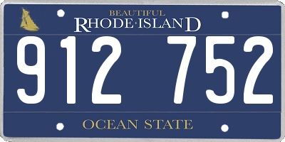RI license plate 912752