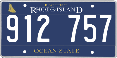 RI license plate 912757