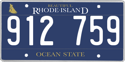 RI license plate 912759