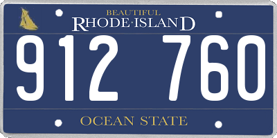 RI license plate 912760