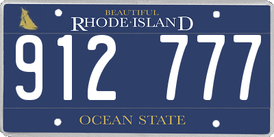 RI license plate 912777