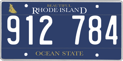 RI license plate 912784