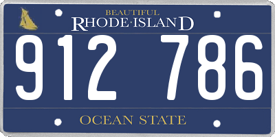 RI license plate 912786