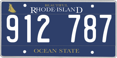 RI license plate 912787