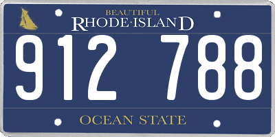 RI license plate 912788