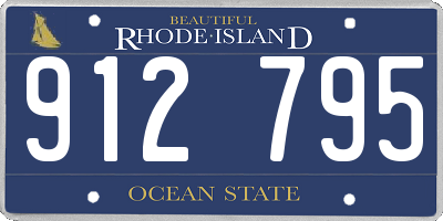 RI license plate 912795