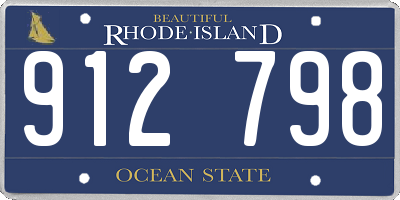 RI license plate 912798