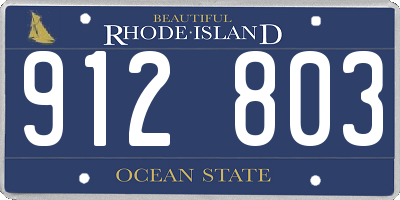 RI license plate 912803