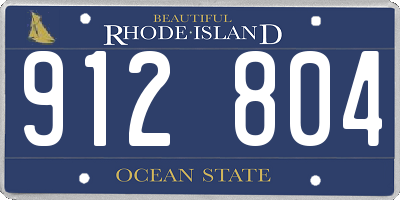 RI license plate 912804