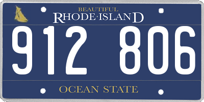 RI license plate 912806