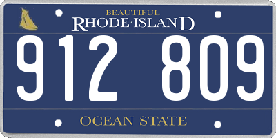 RI license plate 912809