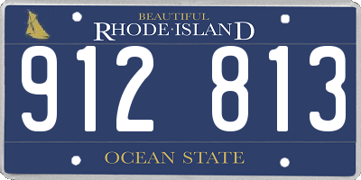 RI license plate 912813