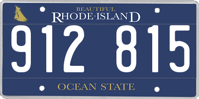 RI license plate 912815