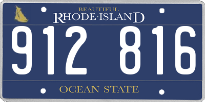 RI license plate 912816