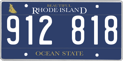 RI license plate 912818