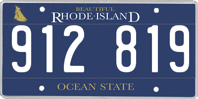 RI license plate 912819
