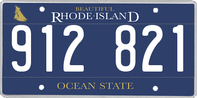 RI license plate 912821