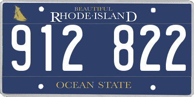 RI license plate 912822