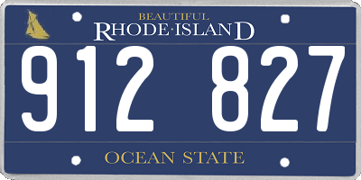 RI license plate 912827