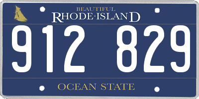 RI license plate 912829