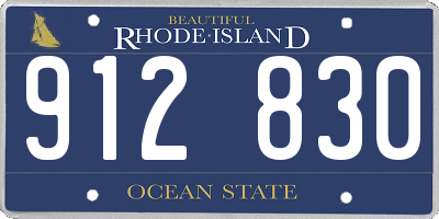 RI license plate 912830