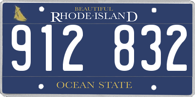 RI license plate 912832